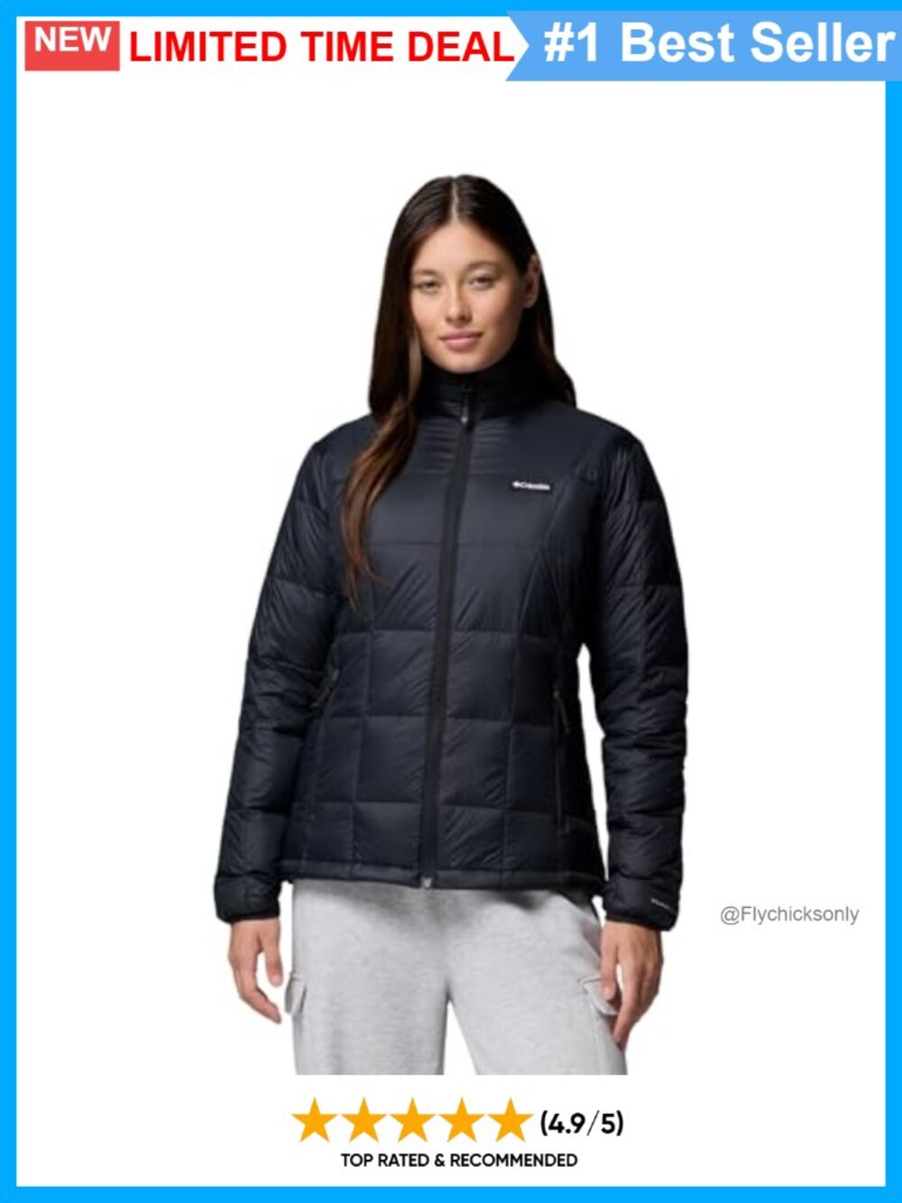 Quilted Puffer Down Jacket Omni-Heat Turbodown Insulated Winter Coat